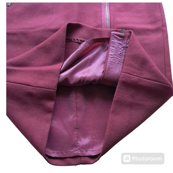 EUC J Crew 100% Wool Red Skirt - Picture 3 of 5
